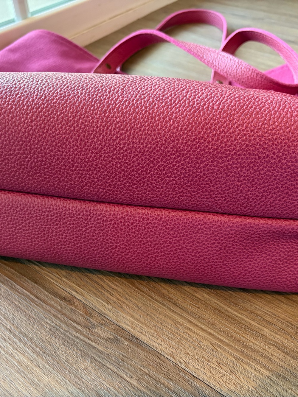 Portland Leather Goods The Big Big Tote in Rose Pop - Picture 4 of 4